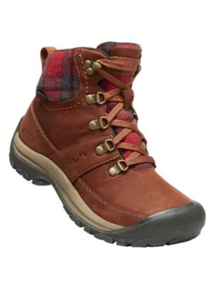 Keen Womens Kaci III Winter Mid WP, Tortoise Shell / Red Plaid