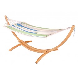 Chillounge® Wood Set (single, Green Bay, Nature) - Hængekøje