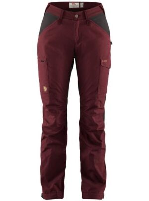 Fjällräven Kaipak Trousers Curved Womens, Dark Garnet / Grey