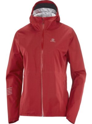 Salomon Bonatti WP damejakke 10.000mm, red chili-L - Regntøj, poncho