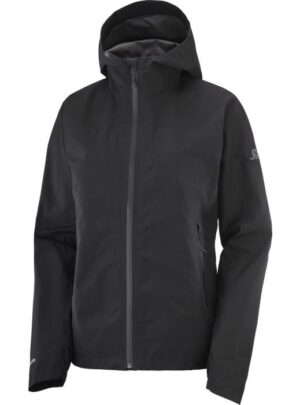 Salomon Outline GTX WP Women jacket, black-L - Regntøj, poncho