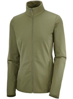 Salomon Outrack Full Zip Mid Womens, Olive Night