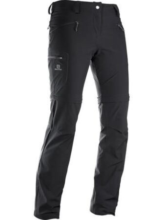 Salomon Wayfarer Straight Zip Pant Womens, Black