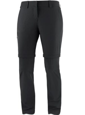 Salomon Wayfarer Zip Off Pants Womens, Black