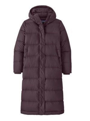 Patagonia Womens Silent Down Long Parka, Obisdian Plum