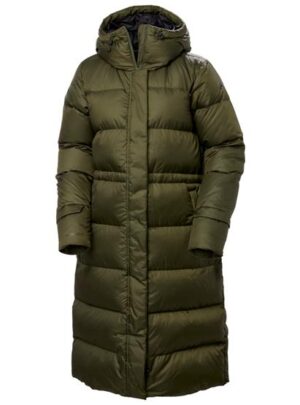 Helly Hansen Womens Essence Long Down Coat, Utility Green