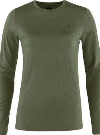 Fjällräven Abisko Wool LS Women-laurel green-XL - T-Shirts