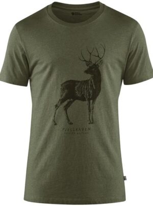 Fjällräven Deer Print T-Shirt Mens, Tarmac