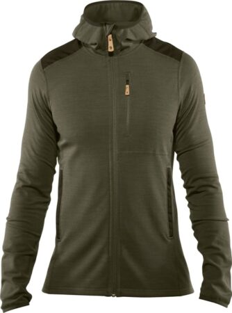 Fjällraven Keb Fleece Hoodie Herre Laurel Green - Deep Forrest L