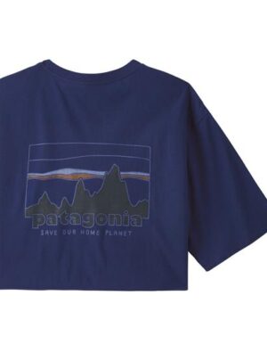 Patagonia Mens '73 Skyline Organic T-Shirt, Sound Blue