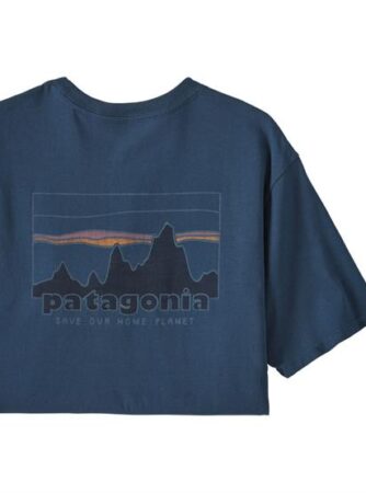 Patagonia Mens '73 Skyline Organic T-Shirt, Tidepool Blue