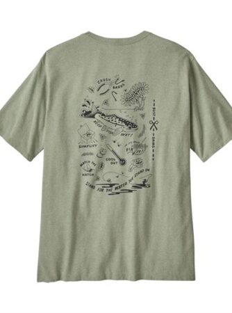 Patagonia Mens Action Angler Responsibili-Tee, Salvia Green