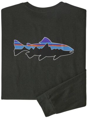 Patagonia Mens L/S Fitz Roy Trout Responsibili-Tee, Kelp