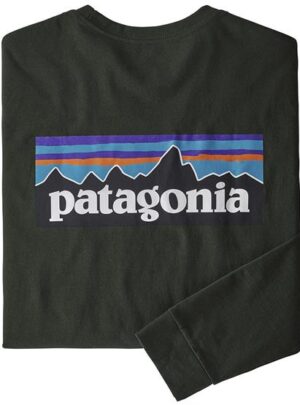 Patagonia Mens L/S P-6 Logo Responsibili-Tee, Kelp Forest