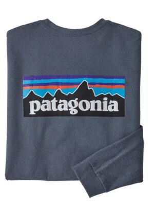 Patagonia Mens L/S P-6 Logo Responsibili-Tee, Plume Grey