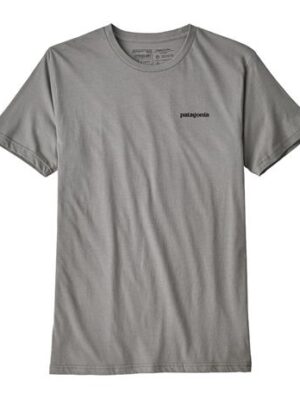 Patagonia Mens P-6 Logo Organic T-Shirt, Feather Grey