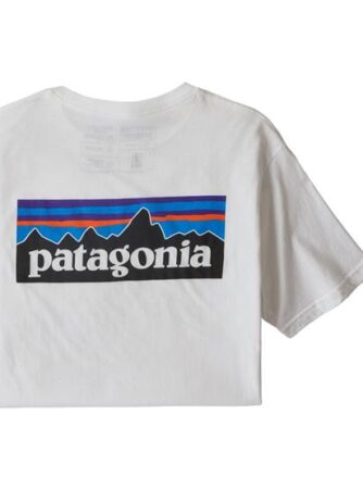 Patagonia Mens P-6 Logo Organic T-Shirt, White