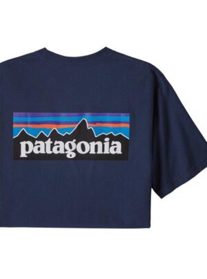 Patagonia Mens P-6 Logo Responsibili-Tee, Classic Navy