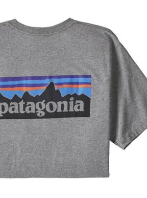 Patagonia Mens P-6 Logo Responsibili-Tee, Gravel Heather