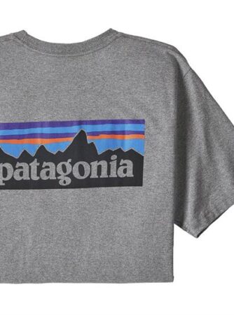 Patagonia Mens P-6 Logo Responsibili-Tee, Gravel Heather