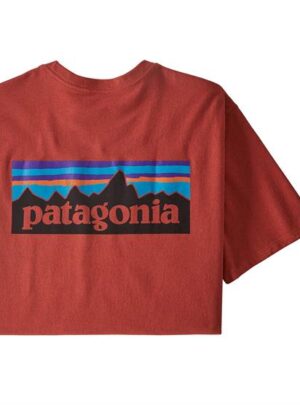 Patagonia Mens P-6 Logo Responsibili-Tee, Hot Ember