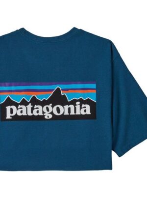 Patagonia Mens P-6 Logo Responsibili-Tee, Wavy Blue