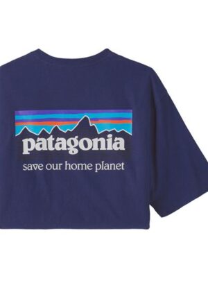 Patagonia Mens P-6 Mission Organic T-Shirt, Sound Blue