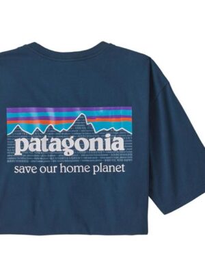 Patagonia Mens P-6 Mission Organic T-Shirt, Tidepool Blue