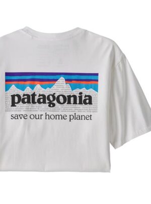 Patagonia Mens P-6 Mission Organic T-Shirt, White