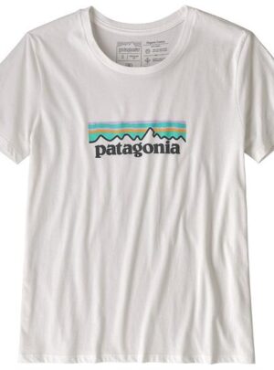 Patagonia Womens P-6 Logo Organic Crew T-Shirt, White