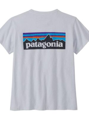 Patagonia Womens P-6 Logo Responsibili-Tee, White