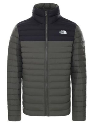 The North Face Mens Stretch Down Jacket, Taupe Green / Black