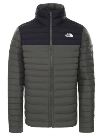 The North Face Mens Stretch Down Jacket, Taupe Green / Black