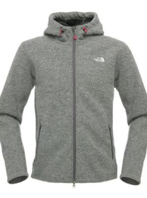 The North Face Mens Zermatt Full Zip Hoodie, Heather Grey