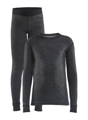 Craft Core Merino Uld Skiundertøj Junior, sort