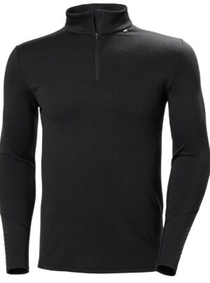 Helly Hansen Lifa Merino Midweight Half-Zip Skiundertrøje Herre, sort