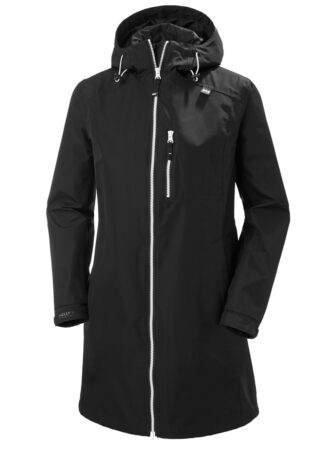 Helly Hansen Long Belfast Regnjakke Dame, Sort