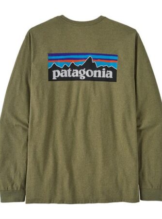 Patagonia Mens L/S P-6 Logo Responsibili-Tee, Buckhorn Green