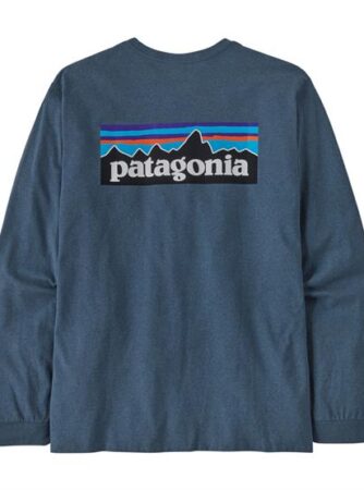 Patagonia Mens L/S P-6 Logo Responsibili-Tee, Utility Blue