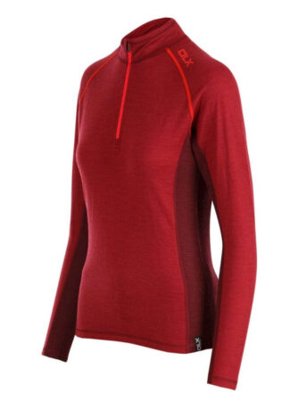 Base layer trøje dame - Trespass DLX Gretal - Merino uld - Rød