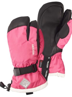 Hestra Gauntlet 3-finger skihandsker, junior, pink