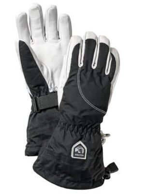 Hestra Heli Ski Female - 5 Finger, Black / Off White