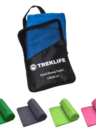 Hurtigtørrende microfiber håndklæde - 120x60 cm - Treklife