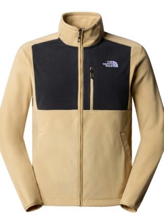 The North Face Mens Homesafe Full Zip Fleece, Khaki / Black