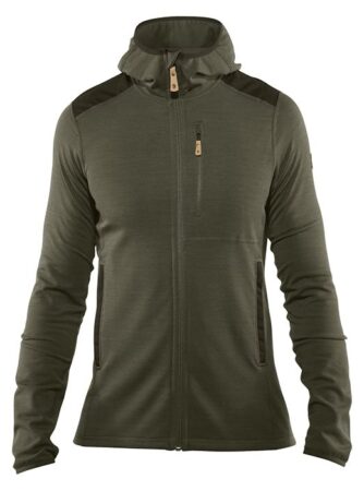 Fjällräven Keb Fleece Hoodie Men-laurel green / deep forest-M - Fleecejakker