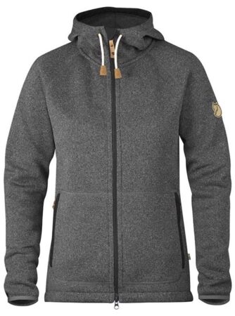 Fjällräven Övik Fleece Hoodie Kvinder / Damer-Grå-L - Fleecejakker og softshell