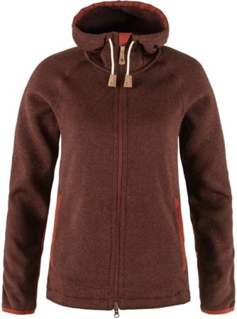 Fjällräven Övik Fleece Hoodie Kvinder / Damer-autumn leaf-XL - Fleecejakker og softshell