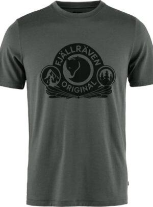 Fjällräven Abisko Wool Classic Herre / Mænd-basalt-XL - T-Shirt, Polo-shirt