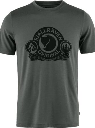 Fjällräven Abisko Wool Classic Herre / Mænd-basalt-XL - T-Shirt, Polo-shirt