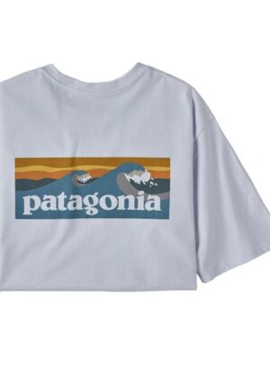 Patagonia Mens Boardshort Logo Pocket Responsibili-Tee, White